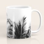 Big Island Palms - Black and White Photography, Tropical Nature Coffee Mug Gallery Image 1