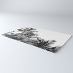 Big Island Palms - Black and White Photography, Tropical Nature Rug Gallery Image 3