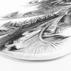 Big Island Palms - Black and White Photography, Tropical Nature Bath Mat Gallery Image 3
