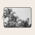 Big Island Palms - Black and White Photography, Tropical Nature Laptop Sleeve Gallery Image 1