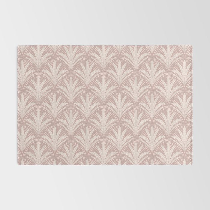 Boho Rustic Palm Radiance Mauve Rug Gallery Image 2