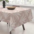 Boho Rustic Palm Radiance Mauve Tablecloth Gallery Image 3