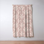 Boho Rustic Palm Radiance Mauve Window Curtain Gallery Image 3