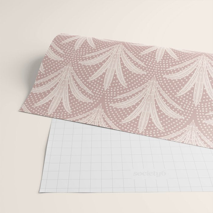 Boho Rustic Palm Radiance Mauve Wrapping Paper Gallery Image 2