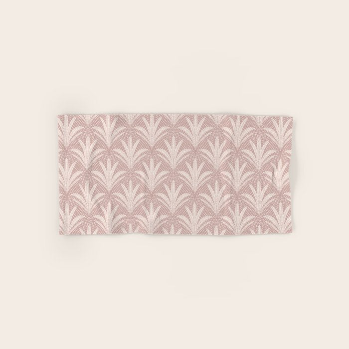 Boho Rustic Palm Radiance Mauve Bath Towel Gallery Image 1