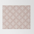 Boho Rustic Palm Radiance Mauve Throw Blanket Gallery Image 2
