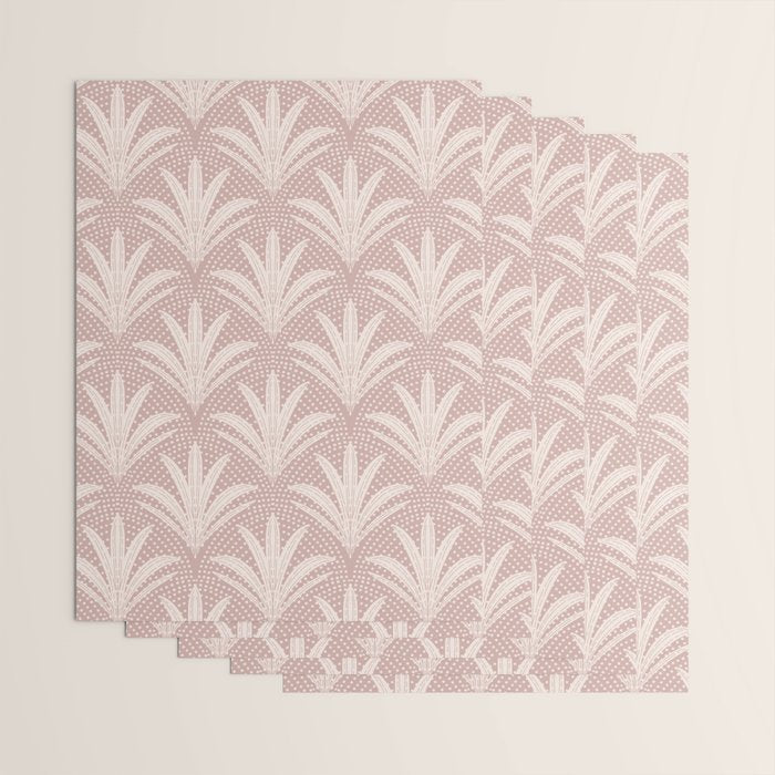 Boho Rustic Palm Radiance Mauve Wrapping Paper Gallery Image 3