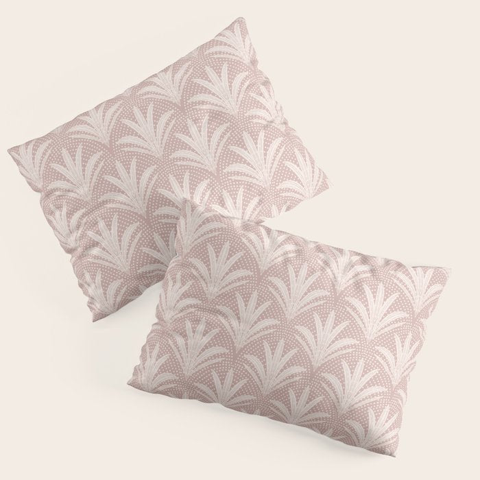Boho Rustic Palm Radiance Mauve Pillow Sham Gallery Image 1