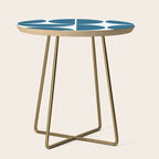 Mid Century Modern Blue Square Side Table Gallery Image 1