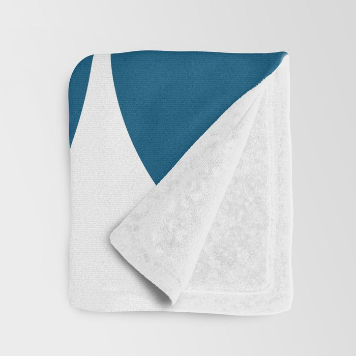 Mid Century Modern Blue Square Throw Blanket Gallery Image 3
