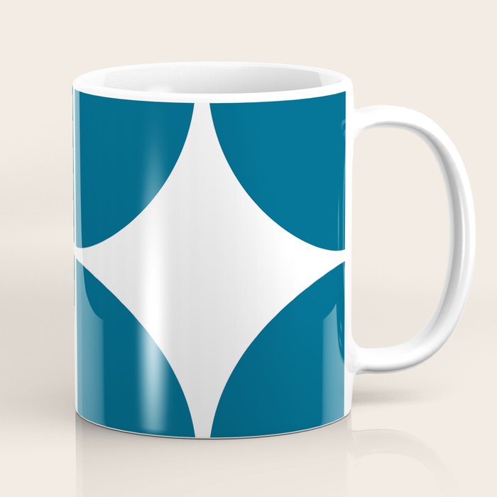 Mid Century Modern Blue Square Coffee Mug Gallery Image 1