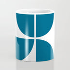 Mid Century Modern Blue Square Coffee Mug Gallery Image 4