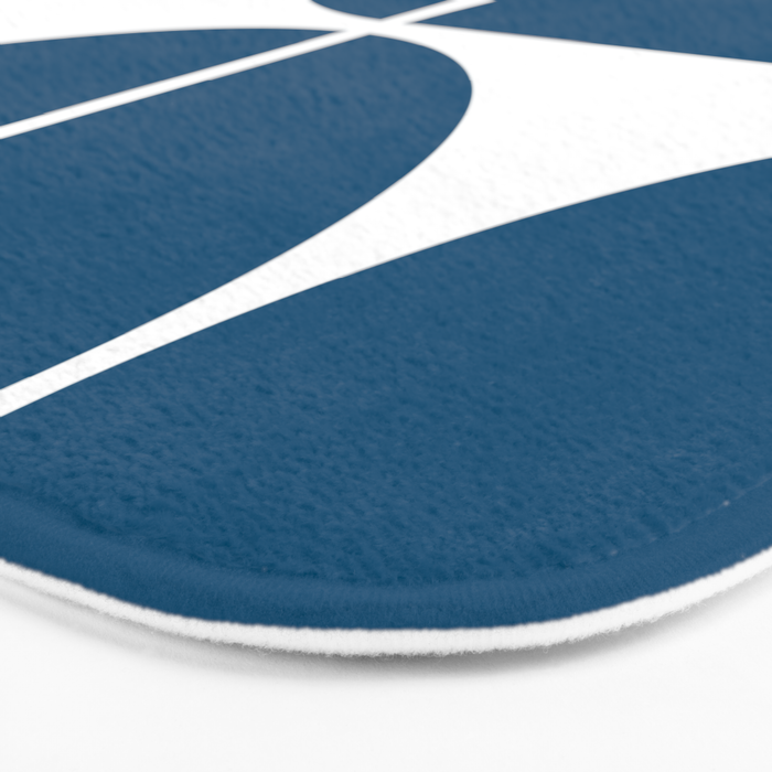 Mid Century Modern Blue Square Bath Mat Gallery Image 3