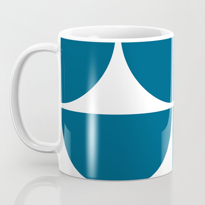 Mid Century Modern Blue Square Coffee Mug Gallery Image 3