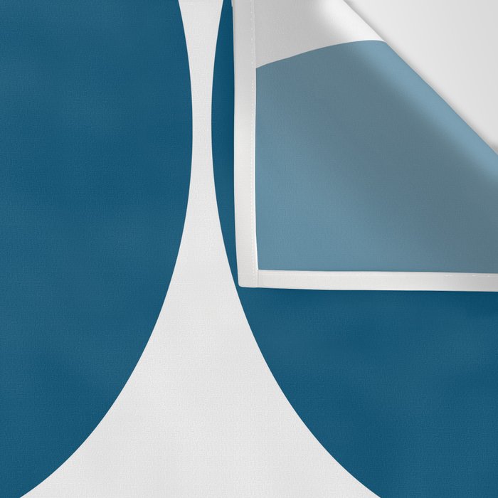 Mid Century Modern Blue Square Wall Tapestry Gallery Image 3