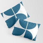 Mid Century Modern Blue Square Pillow Sham Gallery Image 3