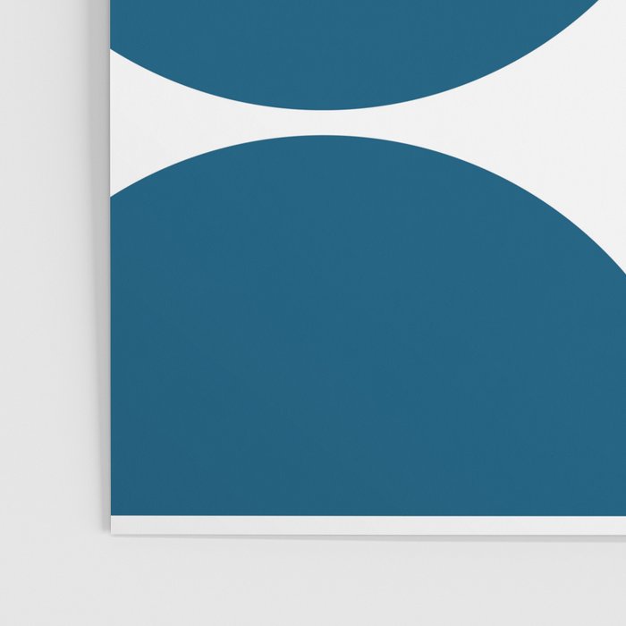 Mid Century Modern Blue Square Poster Gallery Image 3