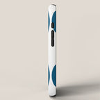 Mid Century Modern Blue Square iPhone Case Gallery Image 2