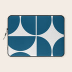 Mid Century Modern Blue Square Laptop Sleeve Gallery Image 1