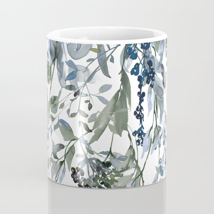 Watercolor Leaves Floral Prints Coffee Mug Gallery Image 4