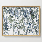 Watercolor Leaves Floral Prints Serving Tray Gallery Image 1