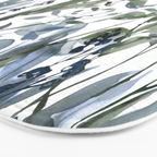 Watercolor Leaves Floral Prints Bath Mat Gallery Image 3