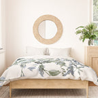 Watercolor Leaves Floral Prints Duvet Cover Gallery Image 3