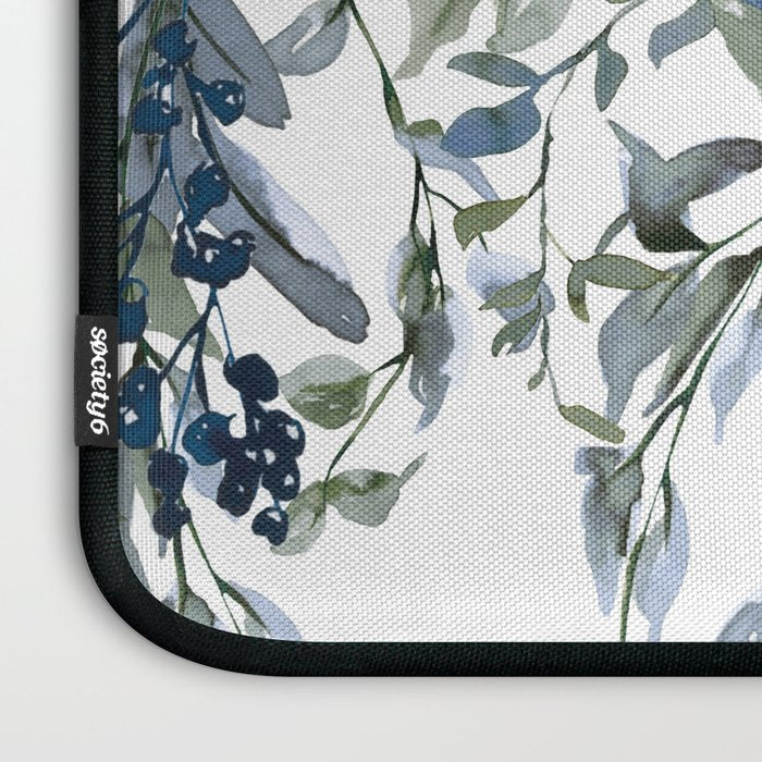 Watercolor Leaves Floral Prints Laptop Sleeve Gallery Image 3