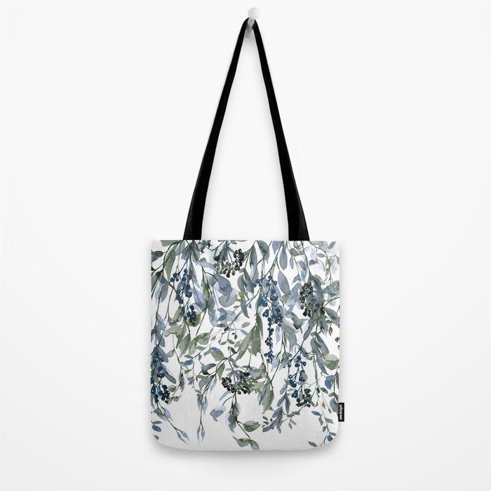 Watercolor Leaves Floral Prints Tote Bag Gallery Image 2