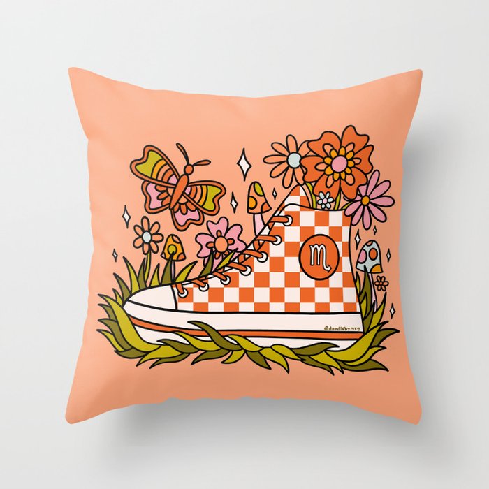Scorpio Sneaker Throw Pillow Gallery Image 1