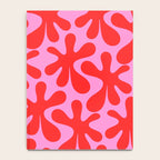 Preppy Pink and Red Amoeba Dance Bold Pop Contemporary Pattern Notebook Gallery Image 4