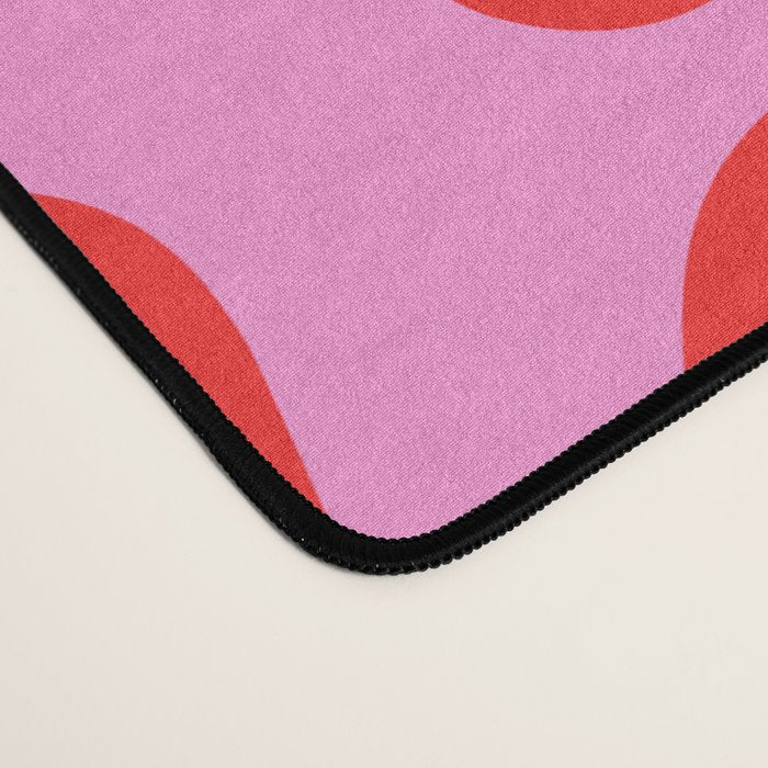 Preppy Pink and Red Amoeba Dance Bold Pop Contemporary Pattern Desk Mat Gallery Image 4