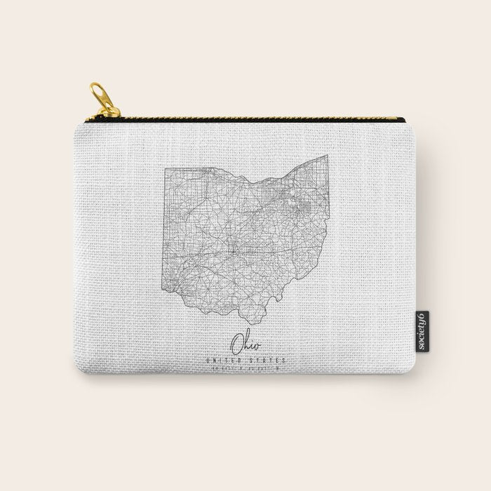 Ohio Minimal Street Map Carry All Pouch Gallery Image 1