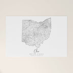 Ohio Minimal Street Map Welcome Mat Gallery Image 1