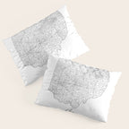 Ohio Minimal Street Map Pillow Sham Gallery Image 3