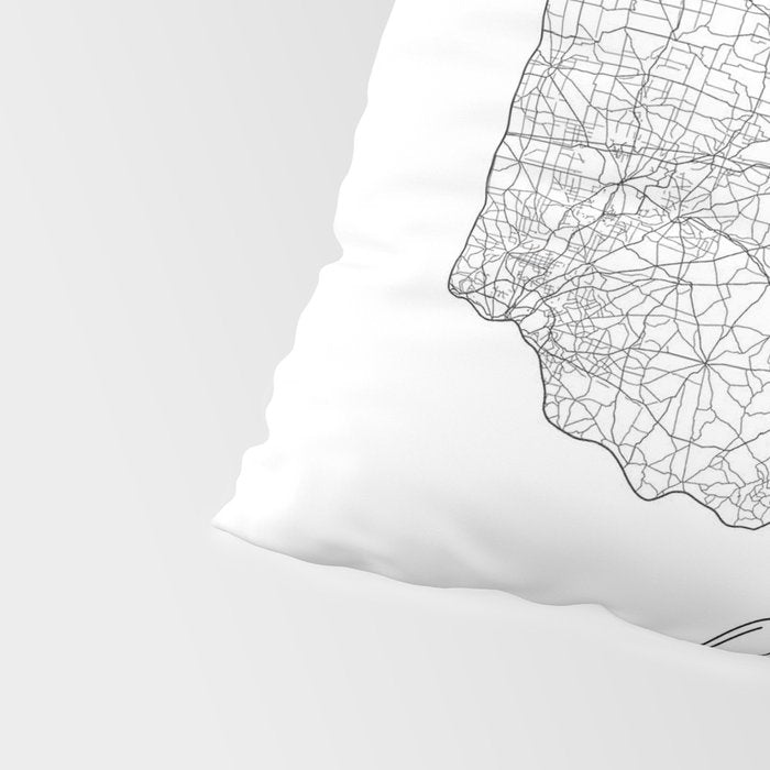 Ohio Minimal Street Map Pillow Sham Gallery Image 4