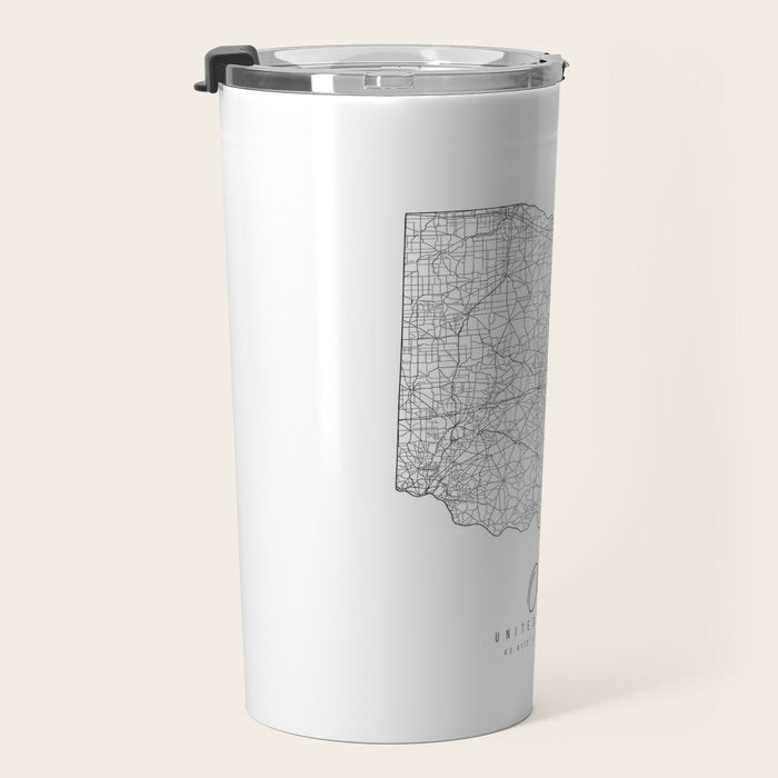 Ohio Minimal Street Map Travel Mug Gallery Image 3