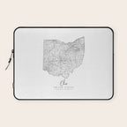 Ohio Minimal Street Map Laptop Sleeve Gallery Image 1