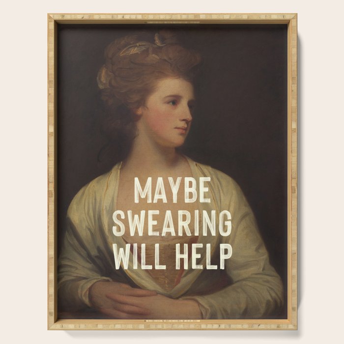 Maybe Swearing Will Help Serving Tray Gallery Image 1