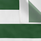 Jumbo Forest Green and White Rustic Horizontal Cabana Stripes Wall Tapestry Gallery Image 3