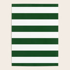 Jumbo Forest Green and White Rustic Horizontal Cabana Stripes Poster Gallery Image 4