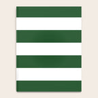 Jumbo Forest Green and White Rustic Horizontal Cabana Stripes Notebook Gallery Image 4
