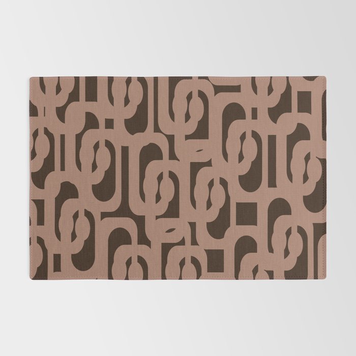 Midcentury Modern Loops Pattern 10 Inspired by PANTONE 17 1230 Color of the Year Mocha Mousse Rug Gallery Image 2