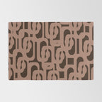 Midcentury Modern Loops Pattern 10 Inspired by PANTONE 17 1230 Color of the Year Mocha Mousse Rug Gallery Image 2