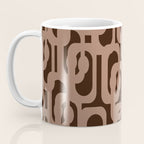Midcentury Modern Loops Pattern 10 Inspired by PANTONE 17 1230 Color of the Year Mocha Mousse Coffee Mug Gallery Image 3