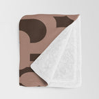 Midcentury Modern Loops Pattern 10 Inspired by PANTONE 17 1230 Color of the Year Mocha Mousse Throw Blanket Gallery Image 3