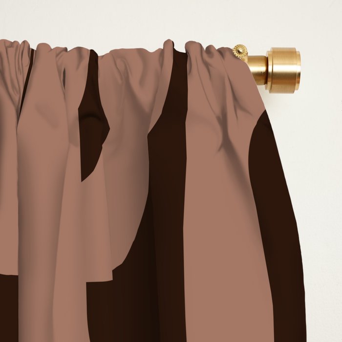 Midcentury Modern Loops Pattern 10 Inspired by PANTONE 17 1230 Color of the Year Mocha Mousse Window Curtain Gallery Image 2