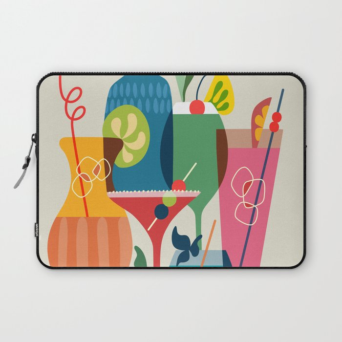 Mid Century Modern Cocktails Laptop Sleeve Gallery Image 1