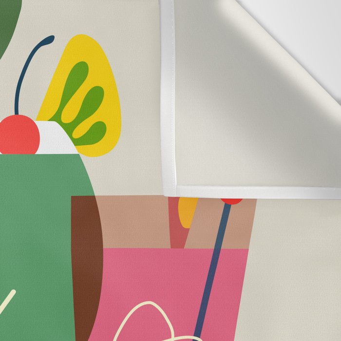 Mid Century Modern Cocktails Wall Tapestry Gallery Image 3