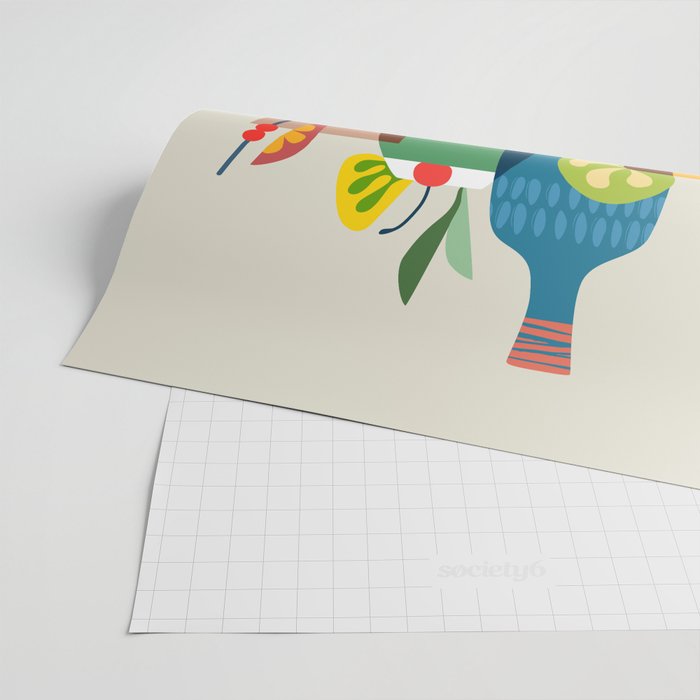 Mid Century Modern Cocktails Wrapping Paper Gallery Image 2